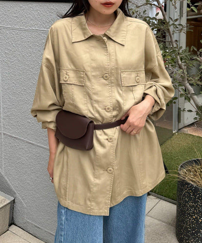 清涼天絲長袖襯衫