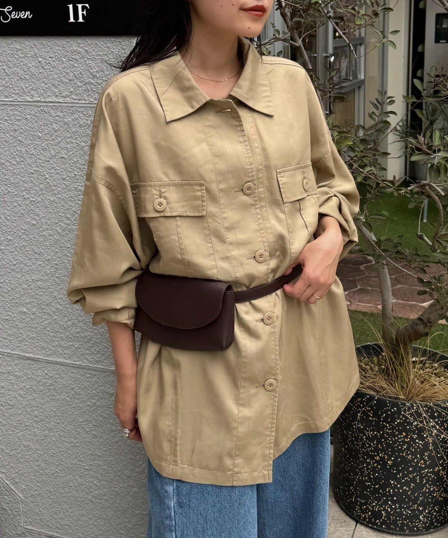 清涼天絲長袖襯衫