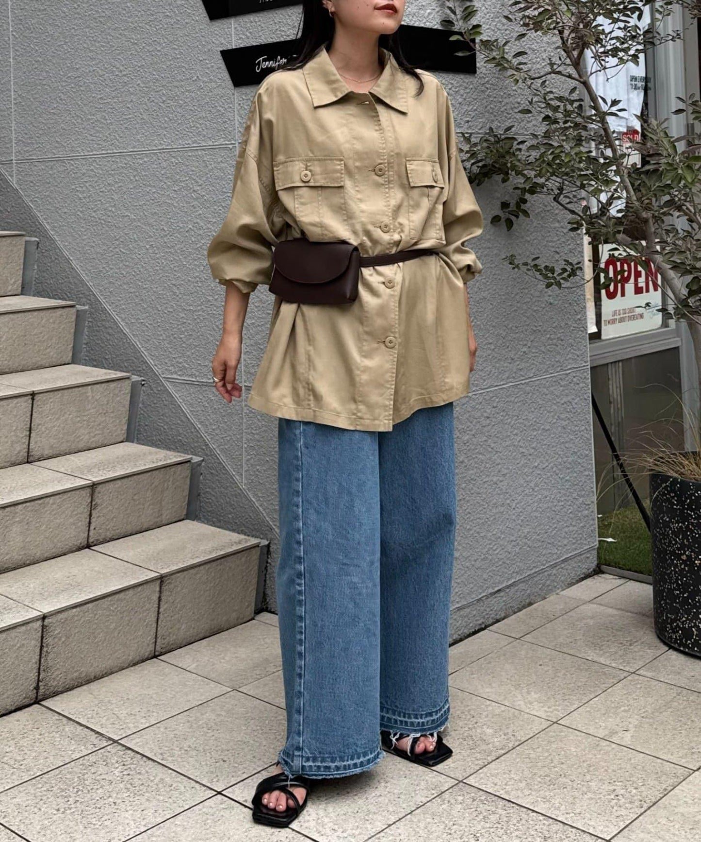 清涼天絲長袖襯衫