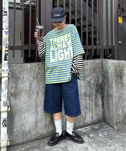 【SG】條紋疊層短袖T恤