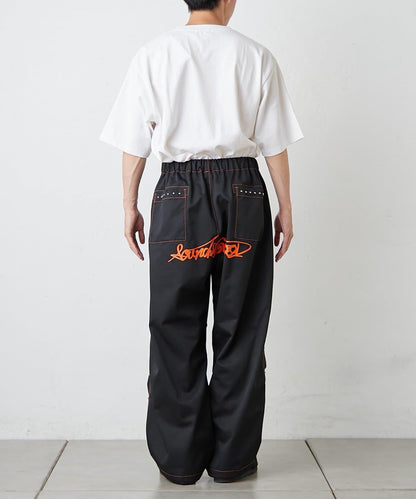 【SG】雙層膝部鉚釘傘布褲