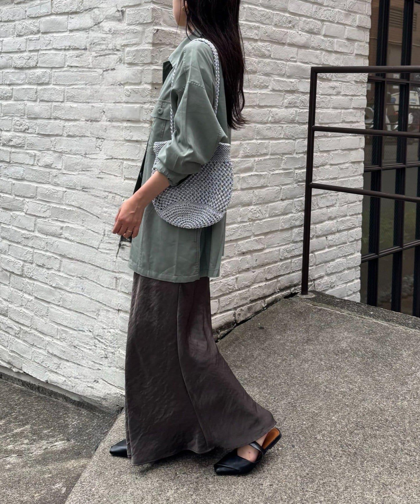 清涼天絲長袖襯衫