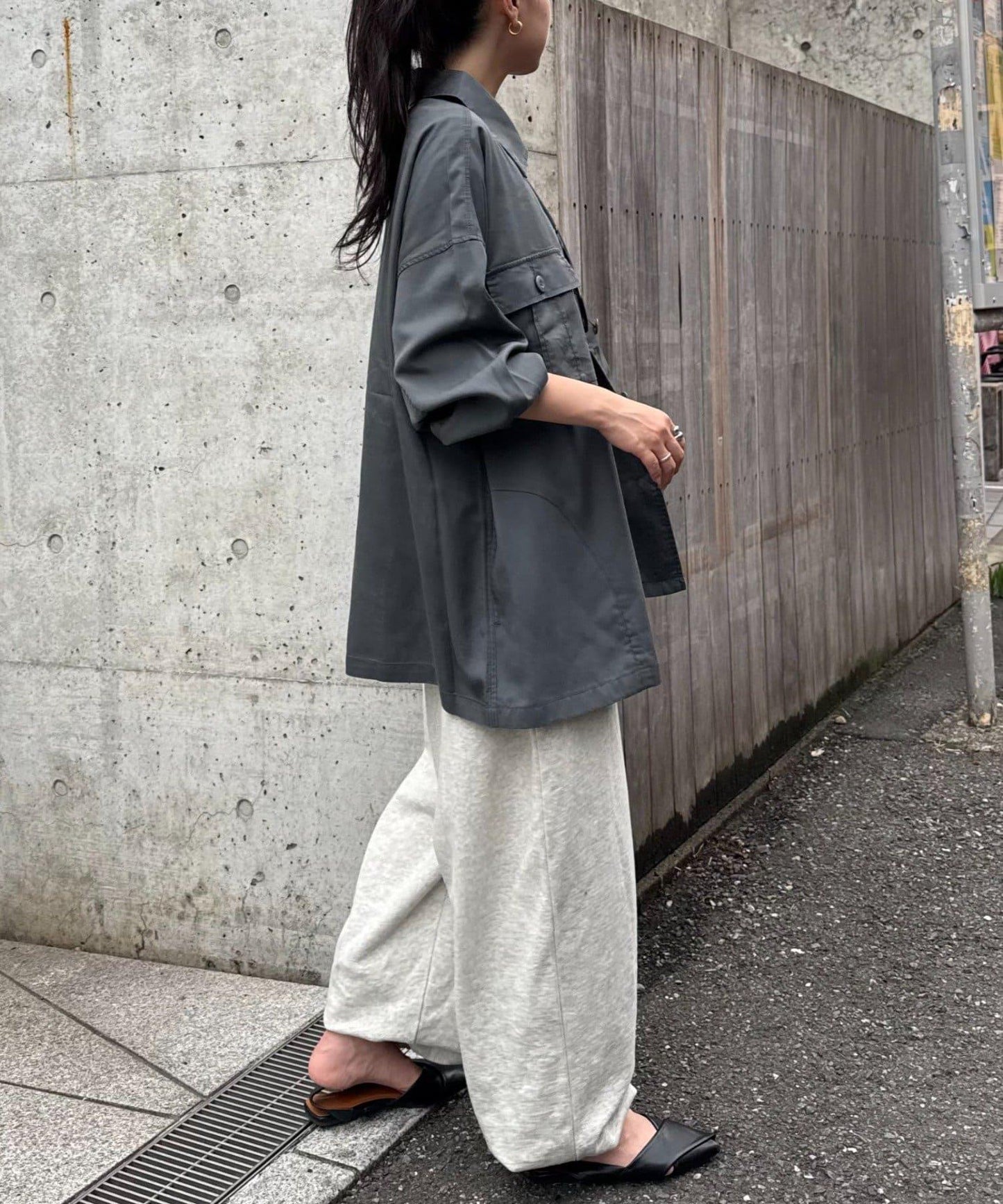 清涼天絲長袖襯衫