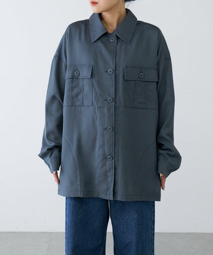 清涼天絲長袖襯衫