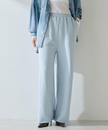 標誌後毛呢寬鬆褲