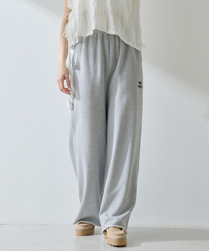 標誌後毛呢寬鬆褲