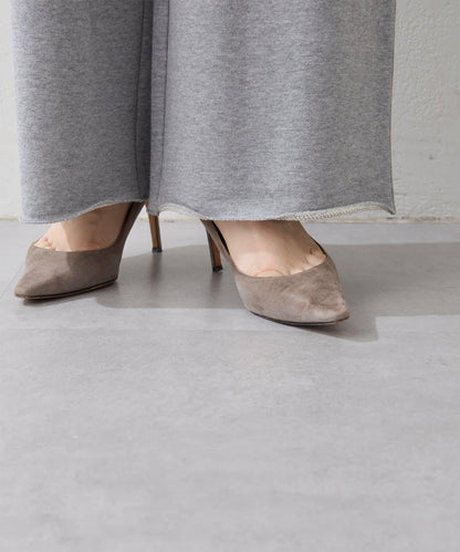 標誌後毛呢寬鬆褲