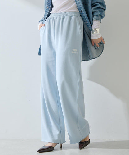 標誌後毛呢寬鬆褲