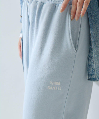 標誌後毛呢寬鬆褲