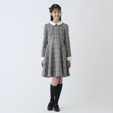 蕾絲領連衣裙