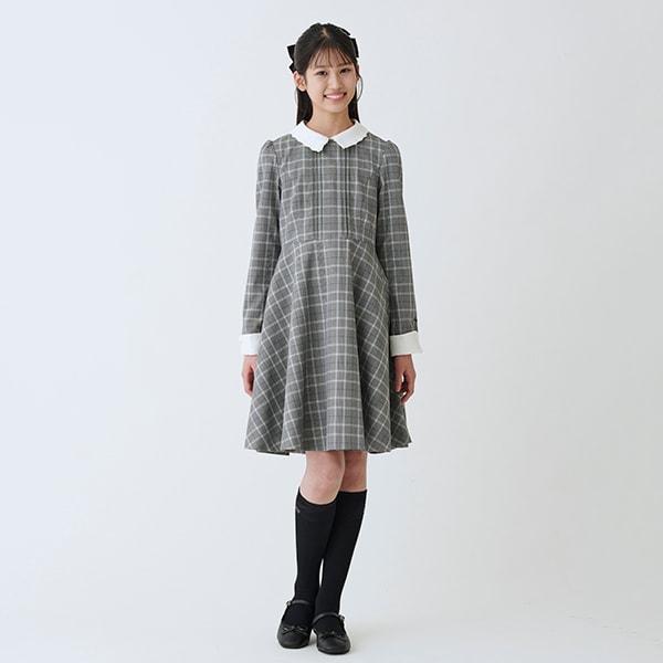 蕾絲領連衣裙