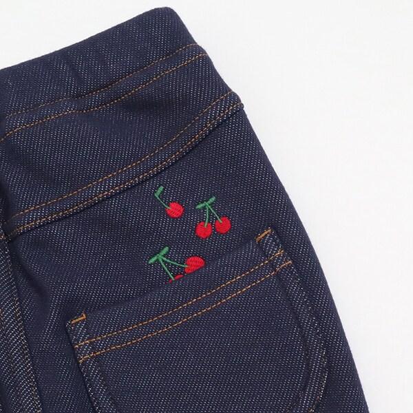 KP牛仔針織內加絨長褲（80～90）