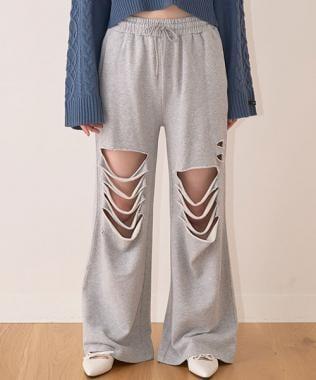 破洞衛褲【韓國時尚】