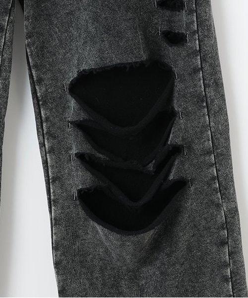 破洞衛褲【韓國時尚】