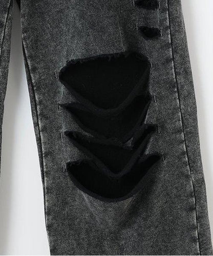 破洞衛褲【韓國時尚】