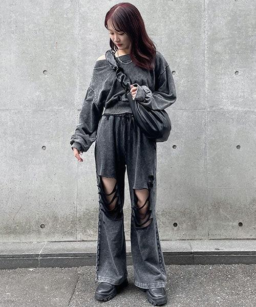 破洞衛褲【韓國時尚】