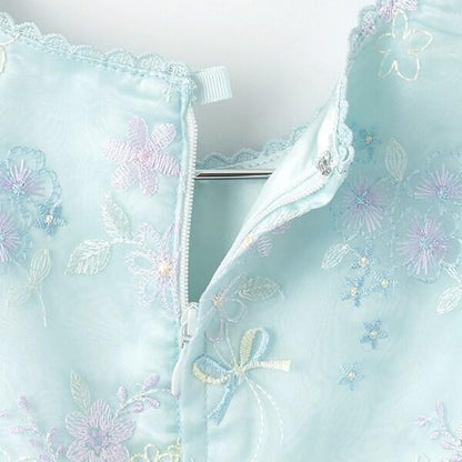 花卉花束蕾絲刺繡連衣裙