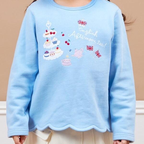 KP Afternoon Tea刺繡波浪邊衛衣（90～150）