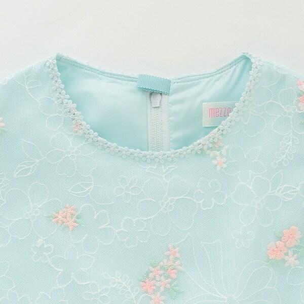 花卉刺繡網紗蕾絲連衣裙