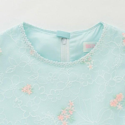 花卉刺繡網紗蕾絲連衣裙
