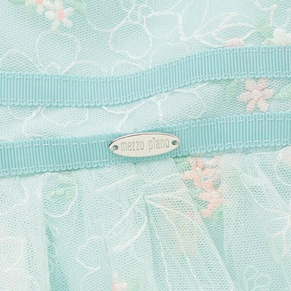 花卉刺繡網紗蕾絲連衣裙