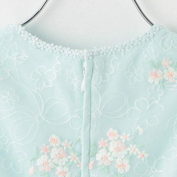 花卉刺繡網紗蕾絲連衣裙