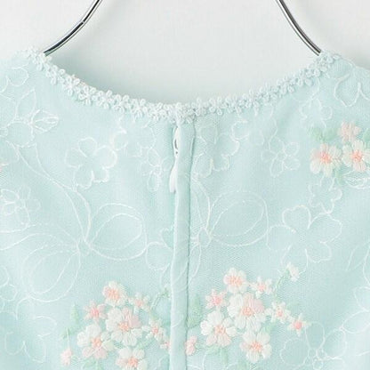 花卉刺繡網紗蕾絲連衣裙