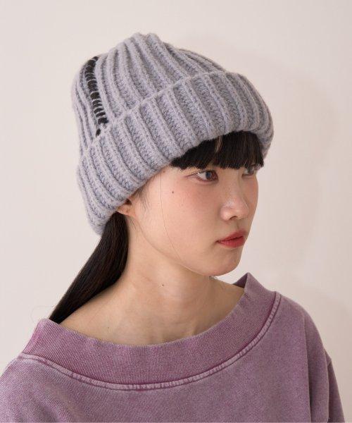 拼接線針織帽【韓國時尚】