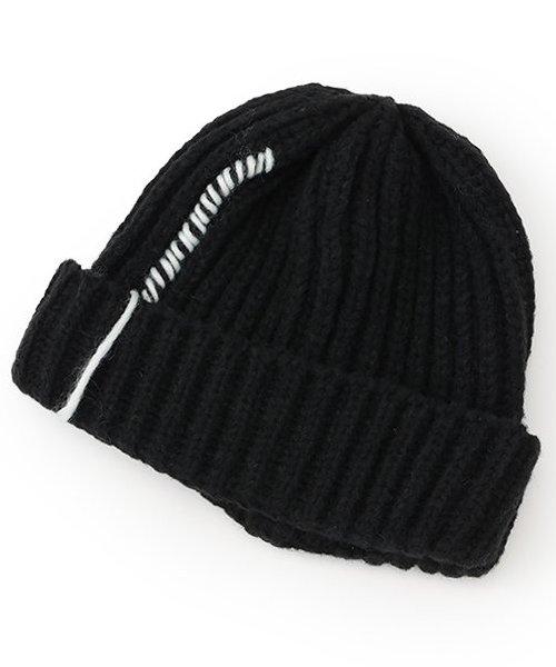 拼接線針織帽【韓國時尚】