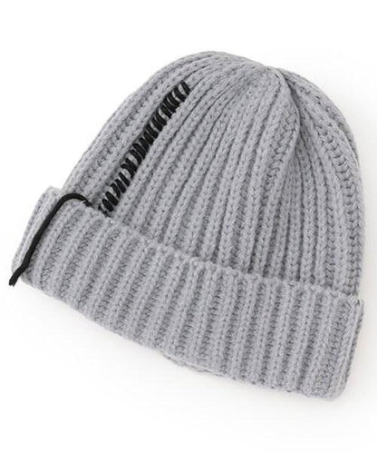 拼接線針織帽【韓國時尚】