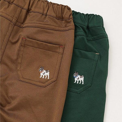 彈力斜紋加絨長褲