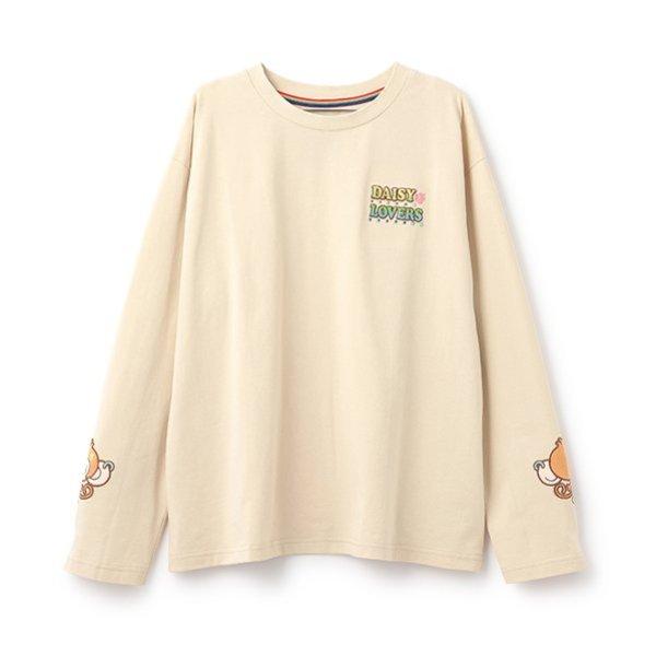 ルッキー 袖拼接貼布T恤