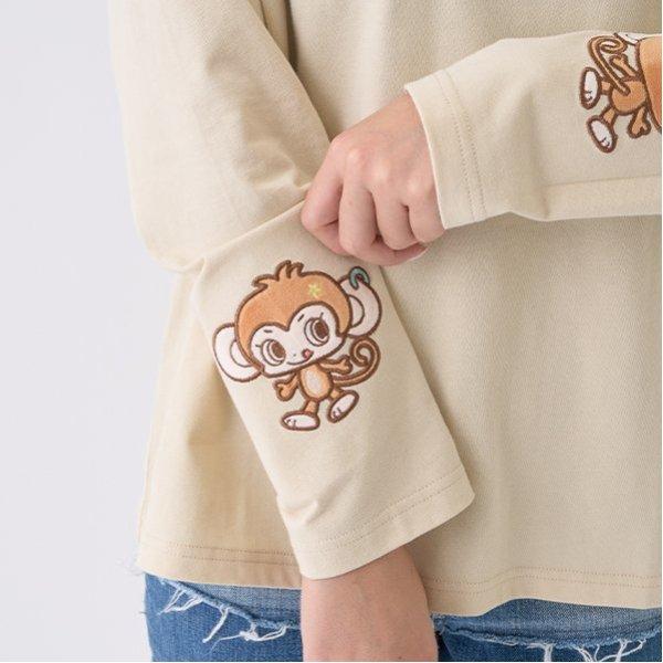 ルッキー 袖拼接貼布T恤