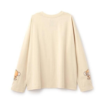 ルッキー 袖拼接貼布T恤