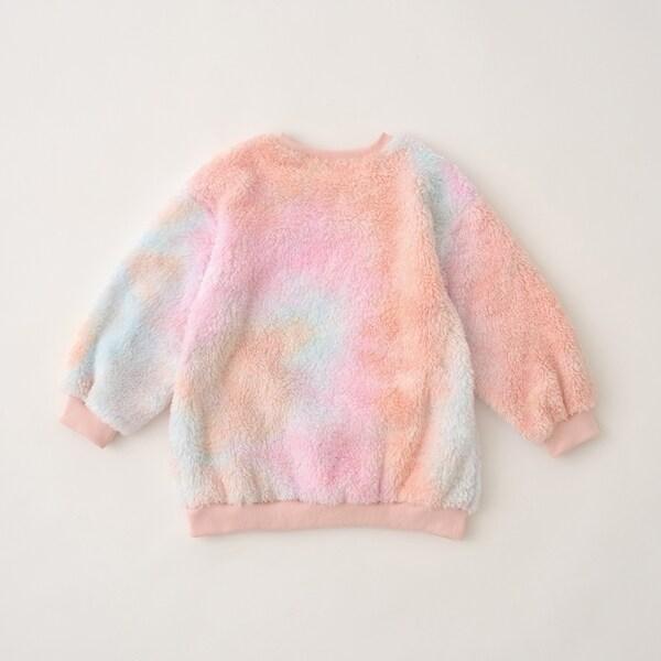 【蓬鬆羊羔絨】扎染中長款上衣