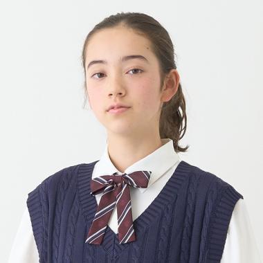 條紋學院風蝴蝶結