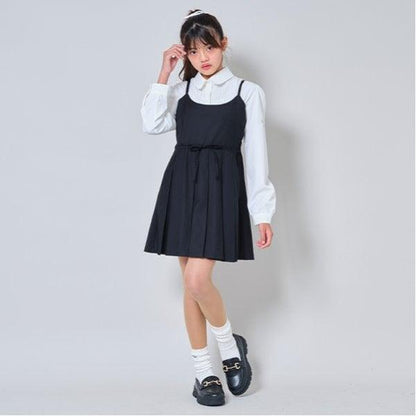 帶腰帶吊帶連衣裙