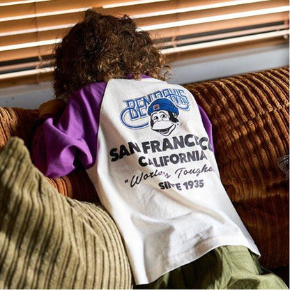 【BEN DAVIS】印花插肩袖T恤