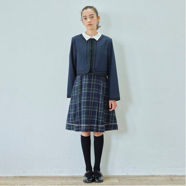 *短袖帶領連衣裙