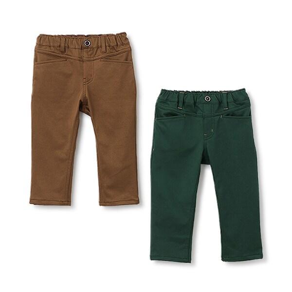 彈力斜紋加絨長褲