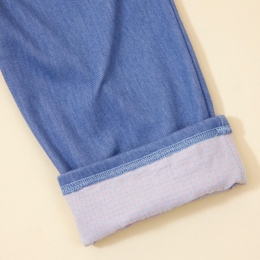 KP coucou 裾部蝴蝶結牛仔風長褲（80～140）