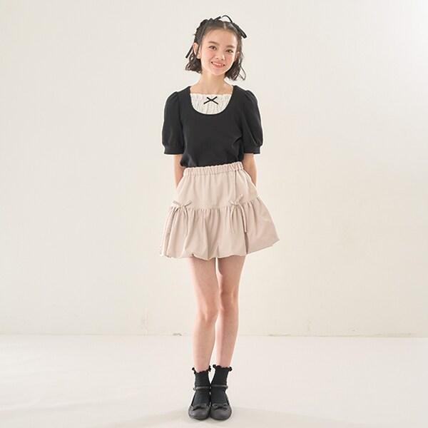 拼接布料七分袖T恤