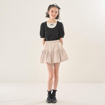 拼接布料七分袖T恤