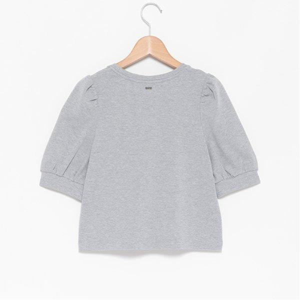 拼接布料七分袖T恤