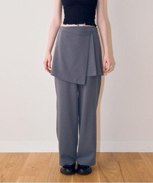 裙褲疊穿長褲【韓國時尚】