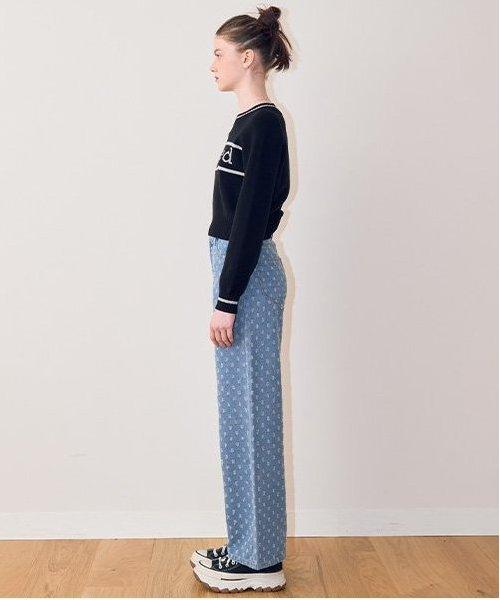 鏤空寬鬆長褲【韓國時尚】