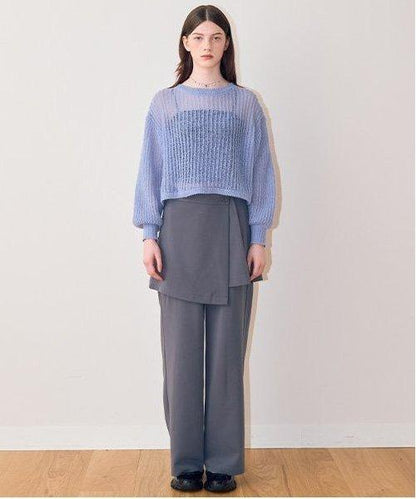 裙褲疊穿長褲【韓國時尚】