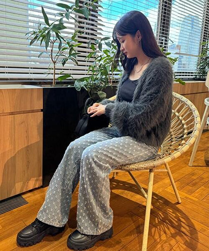 鏤空寬鬆長褲【韓國時尚】