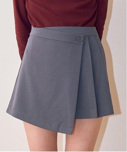 裙褲疊穿長褲【韓國時尚】