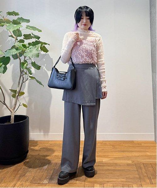 裙褲疊穿長褲【韓國時尚】